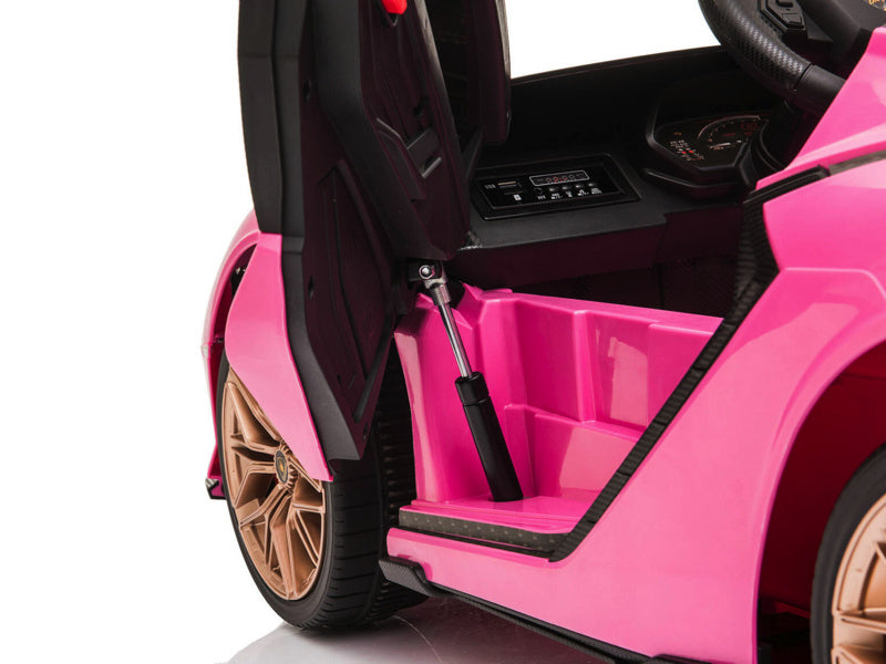 Licensed Lamborghini Sian 12V Kids Electric Car - With Wing Doors (Pink)