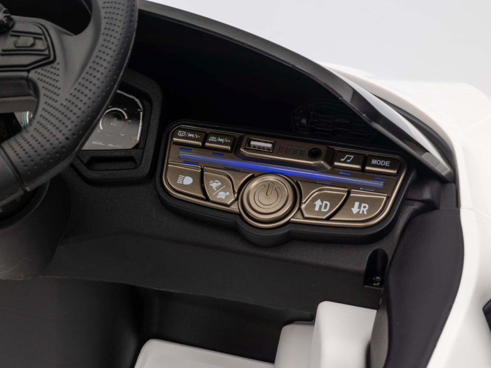 Licensed Lamborghini Revuelto 12V Kids Electric Car with EVA Tires (White)