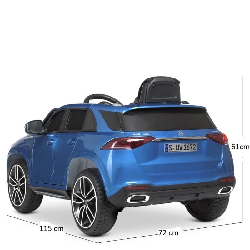 Licensed Mercedes-Benz GLE 450 12V Kids Electric Car - Premium SUV with MP3 Screen (Blue)