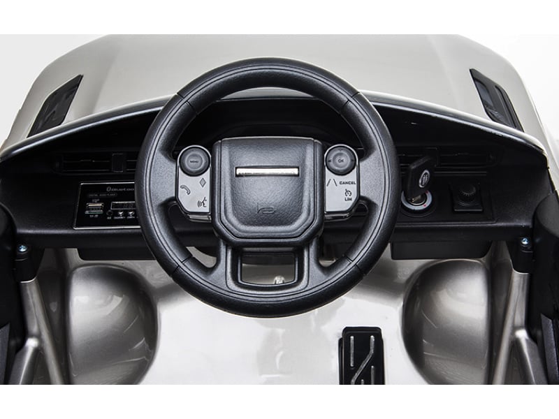 Licensed Land Rover Range Rover Evoque 12V Kids Electric Car - Compact SUV with Key Start (White)