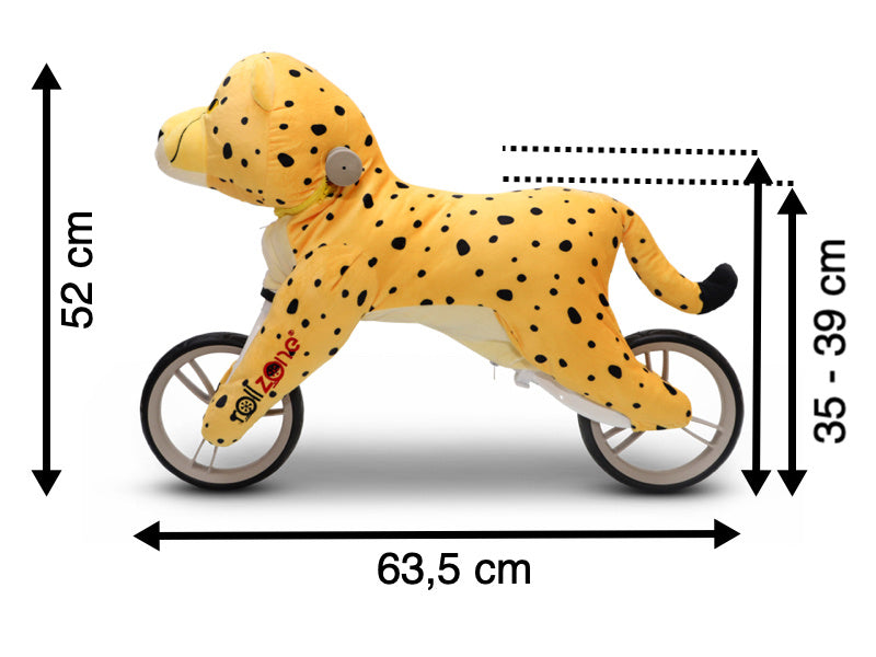 Cheetah Balance Bike for Kids - Animal Design with Adjustable Seat (Ages 2-5)