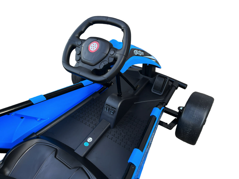 24V Electric Drift Go-Kart - 200W Motors with Drift Function (Blue)