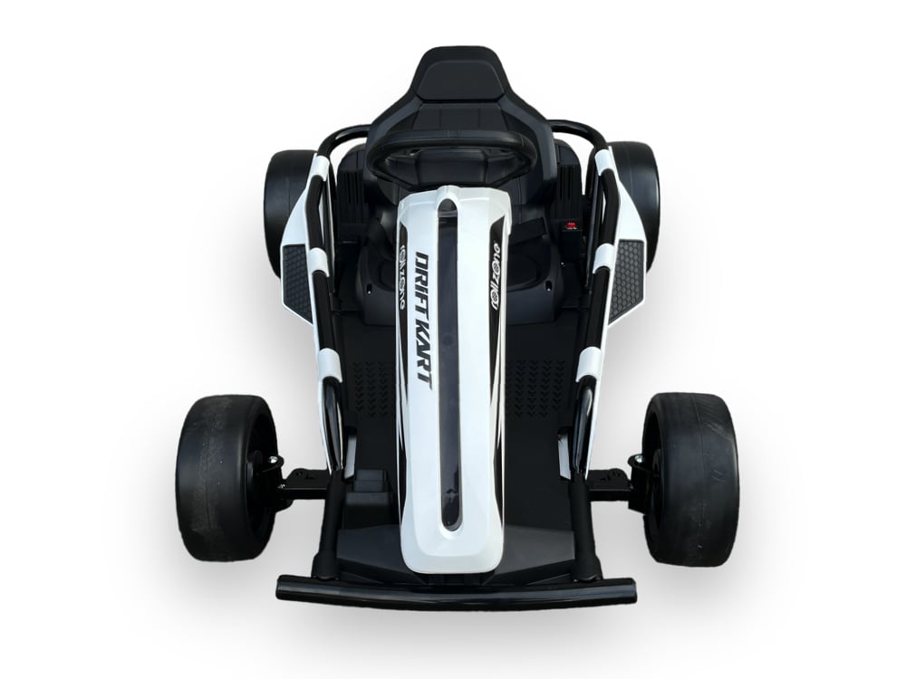 24V Electric Drift Go-Kart - 200W Motors with Drift Function (White)