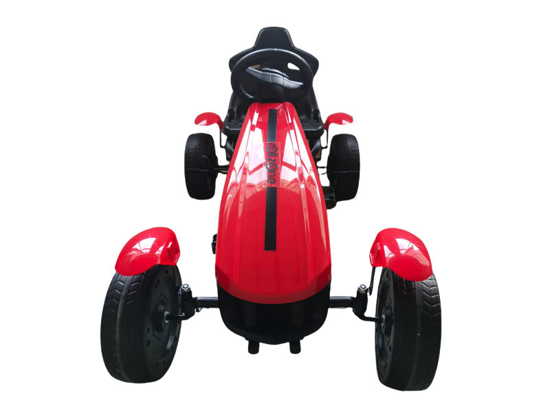Pedal Go-Kart for Kids - Chain Drive with Hand Brake & Freewheel (Red)