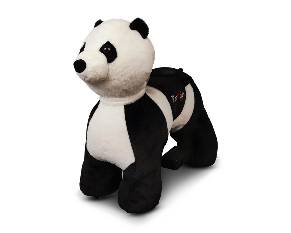 PetRide Electric Ride-On Panda - Forward & Reverse Motorized Animal Toy