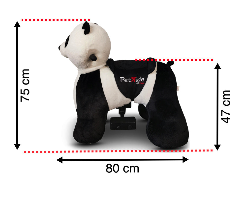 PetRide Electric Ride-On Panda - Forward & Reverse Motorized Animal Toy