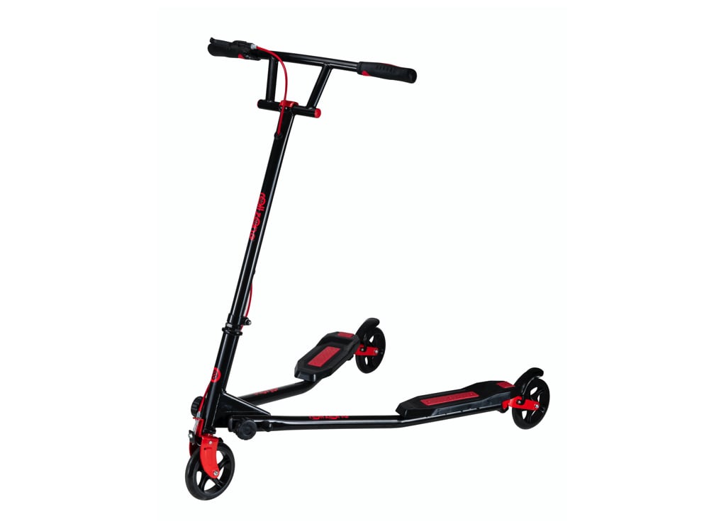 Wiggler 3-Wheel Stunt Scooter - Foldable Wiggle Scooter (Black)