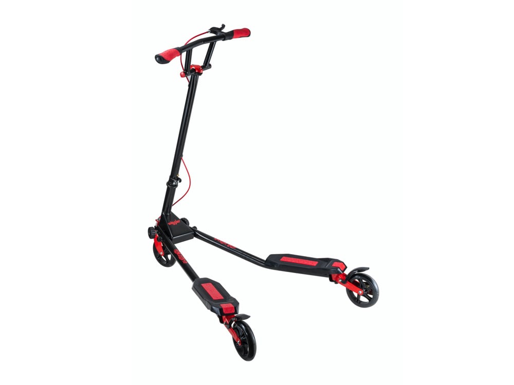 Wiggler 3-Wheel Stunt Scooter - Foldable Wiggle Scooter (Black)