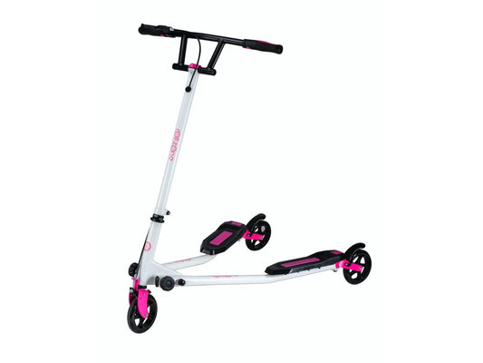 Wiggler 3-Wheel Stunt Scooter - Foldable Wiggle Scooter (Pink)