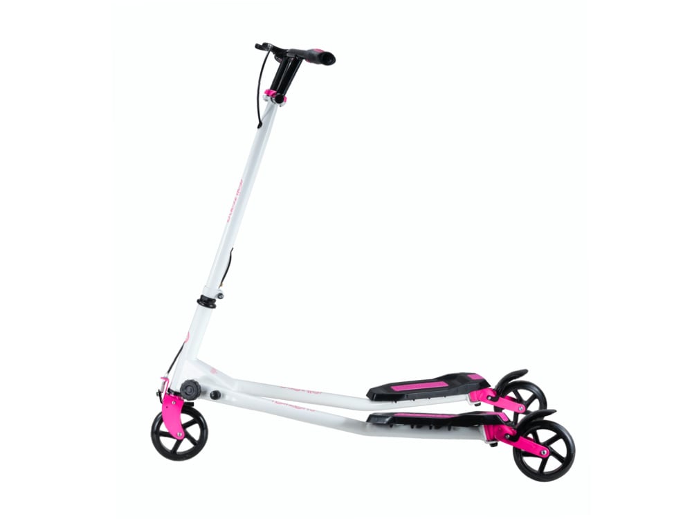 Wiggler 3-Wheel Stunt Scooter - Foldable Wiggle Scooter (Pink)
