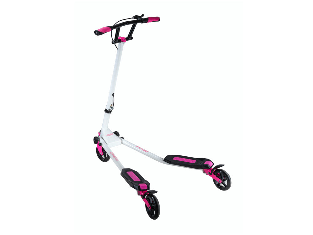 Wiggler 3-Wheel Stunt Scooter - Foldable Wiggle Scooter (Pink)
