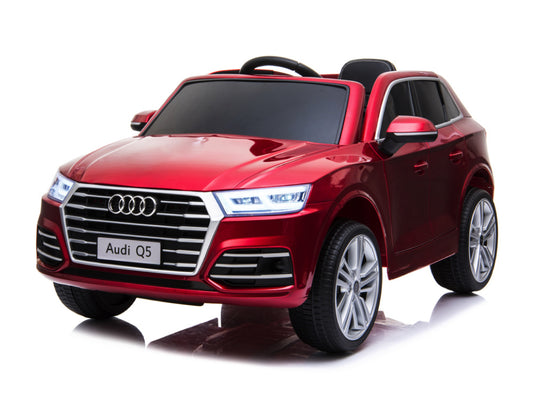 Licensed Audi Q5 12V Kids Electric Car - Compact SUV with Pull Handle & Wheels (Red)