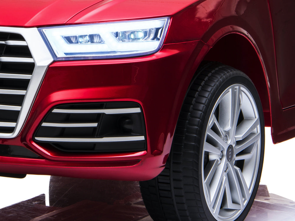 Licensed Audi Q5 12V Kids Electric Car - Compact SUV with Pull Handle & Wheels (Red)