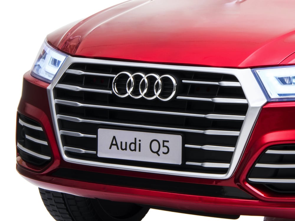 Licensed Audi Q5 12V Kids Electric Car - Compact SUV with Pull Handle & Wheels (Red)