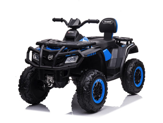 24V Electric Kids Quad - 4-Wheel Drive with Bluetooth & USB Music (Blue)