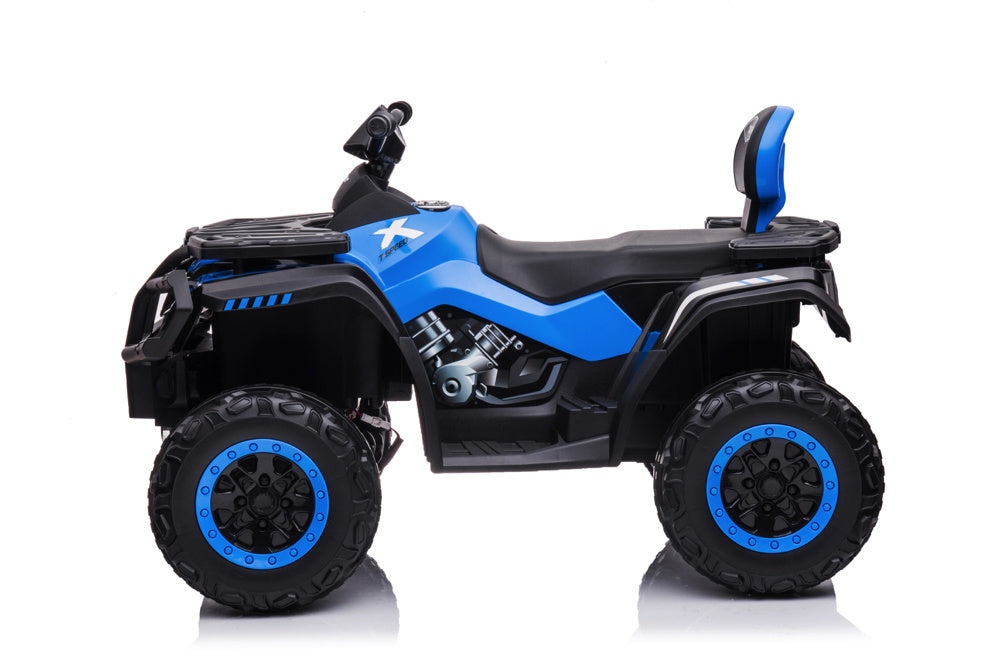 24V Electric Kids Quad - 4-Wheel Drive with Bluetooth & USB Music (Blue)