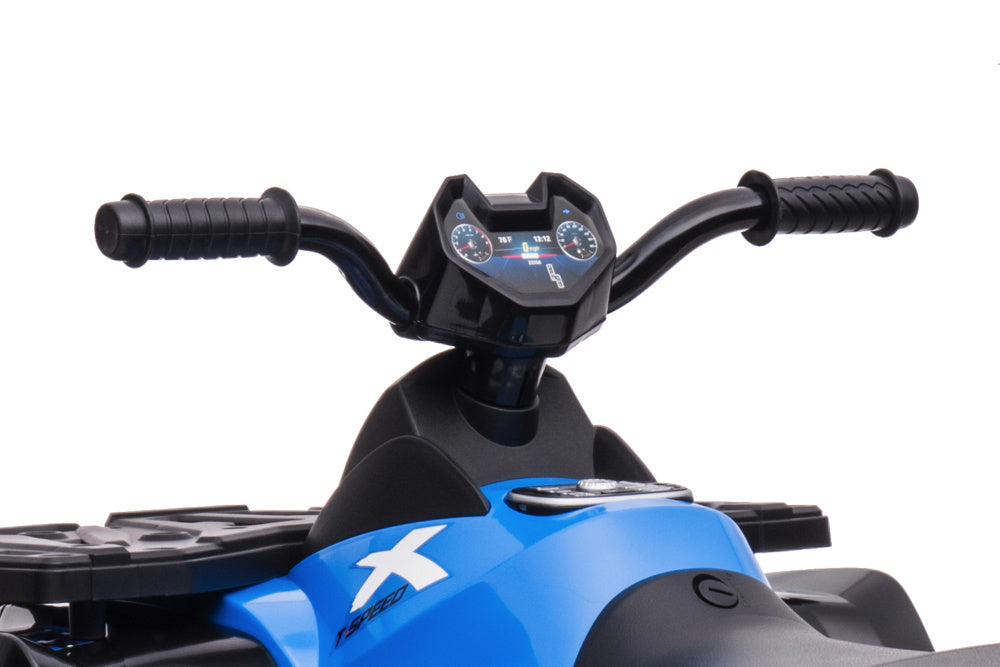 24V Electric Kids Quad - 4-Wheel Drive with Bluetooth & USB Music (Blue)