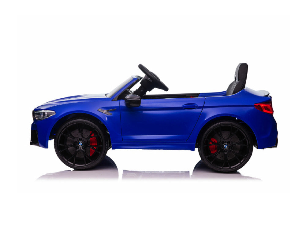 Licensed BMW M5 24V Kids Electric Car - Premium Sedan with Pull Handle (Blue)