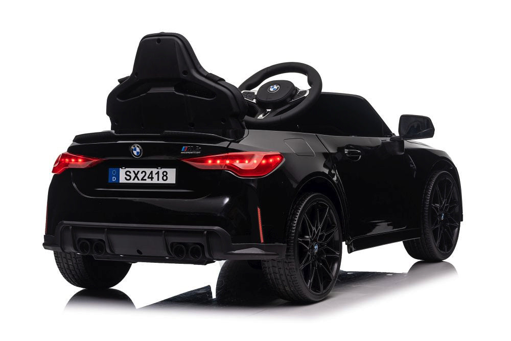 Licensed BMW M4 12V Kids Electric Car - Compact Sports Coupe with 5-Point Harness