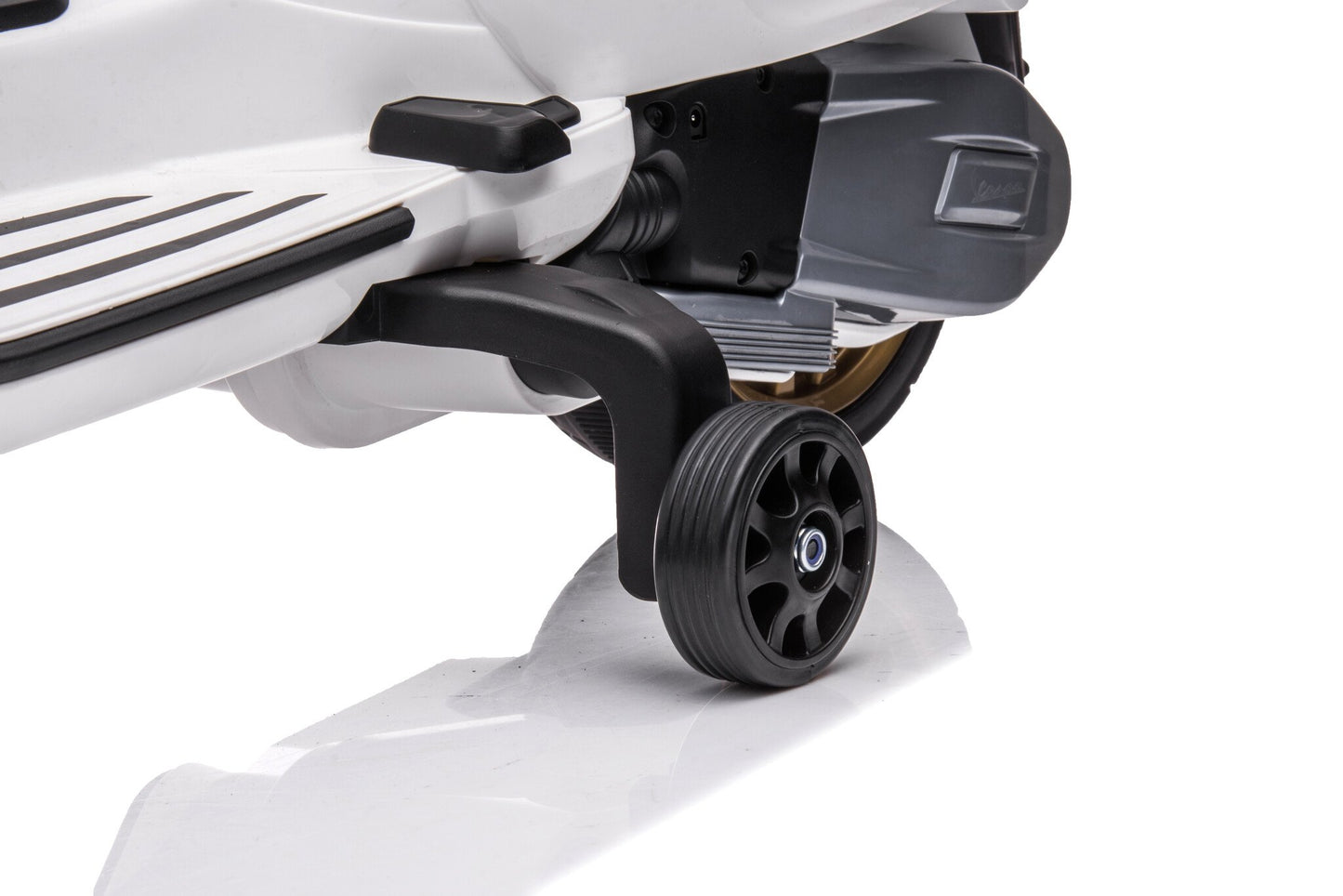 Licensed Vespa Sprint 12V Kids Electric Scooter - Classic Style with Music Module (White)