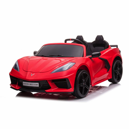 Licensed Corvette Stingray 12V Kids Electric Car - 2-Seater Sports Car