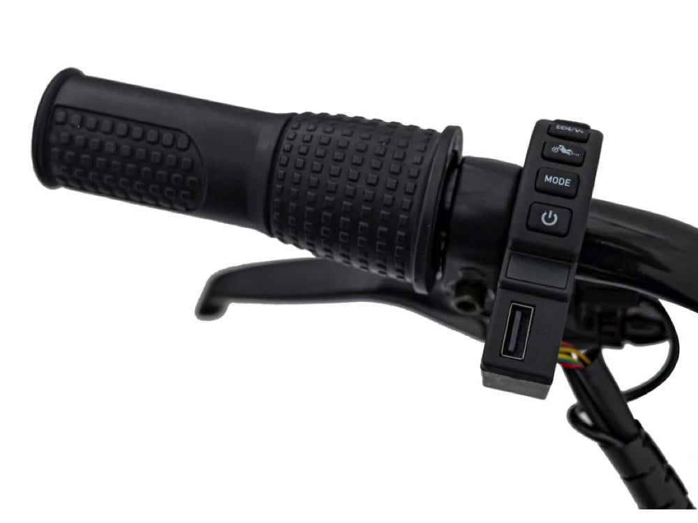 Chopper Warrior 24V Electric Kids Motorcycle - With Air Tires & Leather Seat (Black)