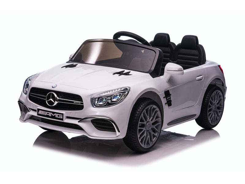 Licensed Mercedes-Benz SL65 AMG 12V Kids Electric Car - Compact Convertible (White)