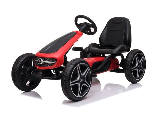 Licensed Mercedes-Benz Pedal Go-Kart - Chain Drive with Hand Brake (Red)