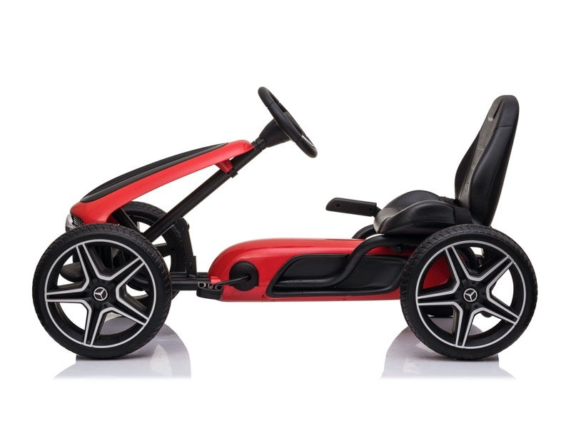 Licensed Mercedes-Benz Pedal Go-Kart - Chain Drive with Hand Brake (Red)