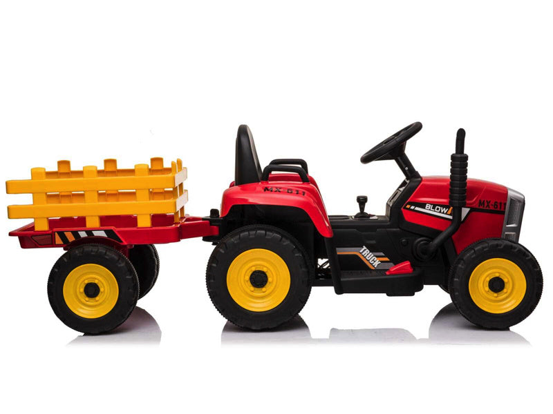 12V Electric Tractor for Kids - Farm Tractor with Trailer & Music Module