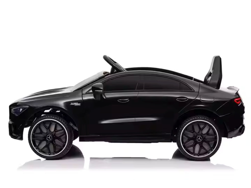 Licensed Mercedes-Benz CLA 45 S AMG 12V Kids Electric Car - 4WD Sport Sedan (Black)